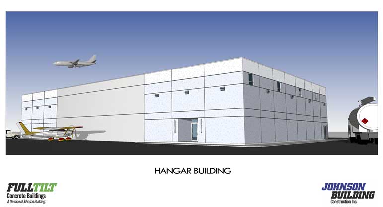 Aircraft Hangar Building - tilt-up construction